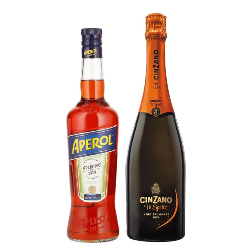 Licor Aperol 700 ml. + Cinzano Spritz 750 ml. + Copa