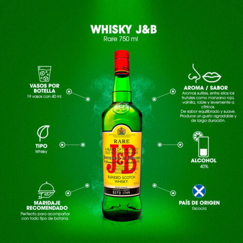 Whisky J&B Rare 750 ml.