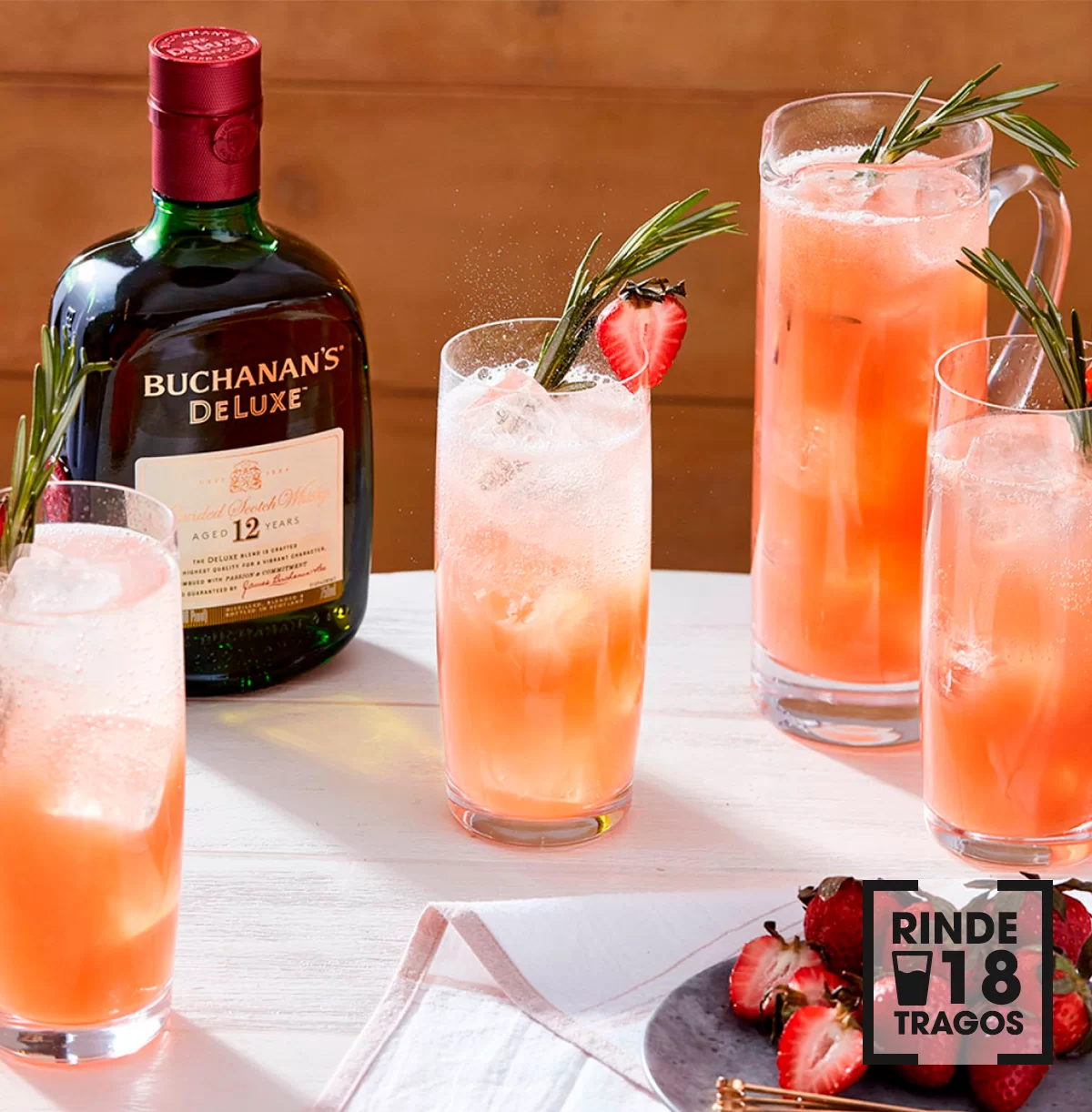 12 Whisky Buchanans 12 Años 750 ml. + Whisky Buchanans 12 Años 750 ml. + Whisky Buchanans Pineapple 750 ml. 2 Whisky Buchanans 12 Años 750 ml.