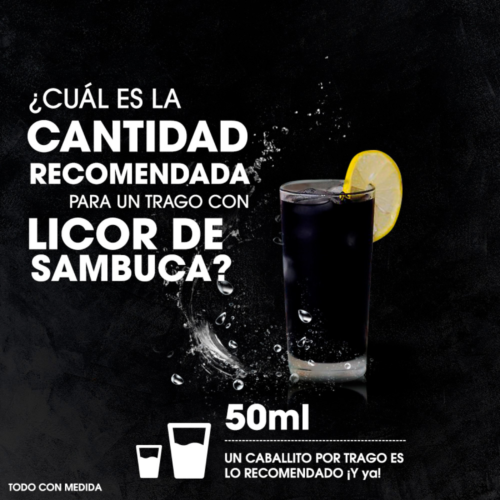 Licor Sambuca Romana Black 750 ml.