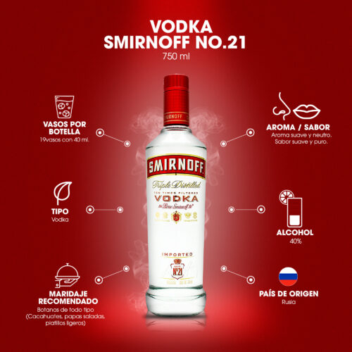 Vodka Smirnoff 750 ml.