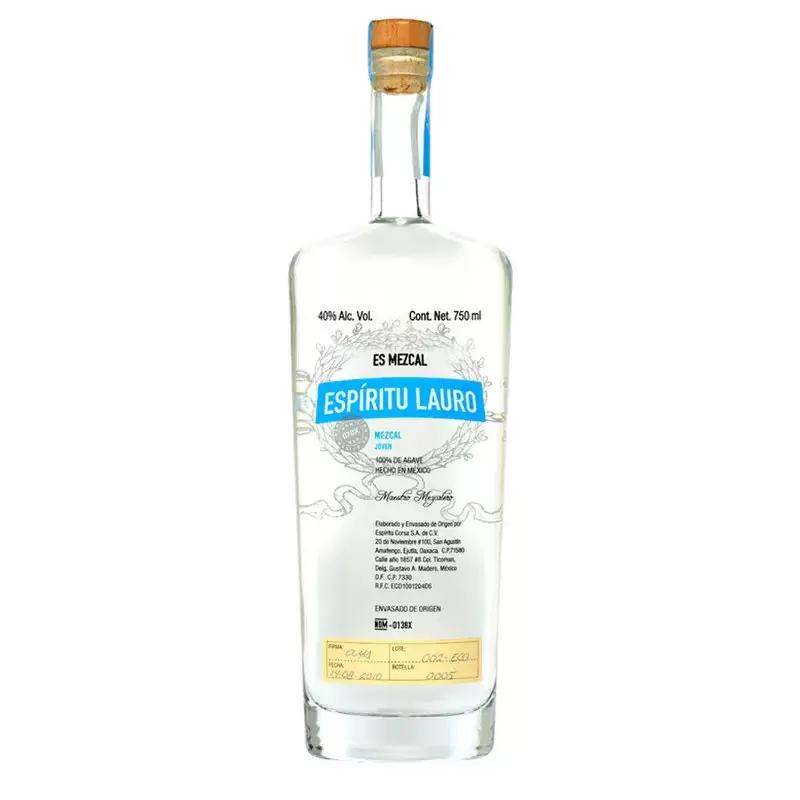 Mezcal Espiritu Lauro Joven 750 ml. 1 ESPIRITU LAURO JOVEN 750 ML
