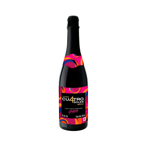 Vino Tinto Cuatro Soles Espumoso Afrutado 700 ml.