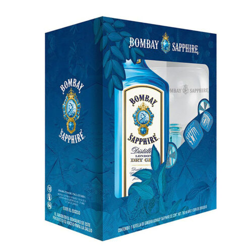 GINEBRA BOMBAY SAPPHIRE 750 ml. + COPA
