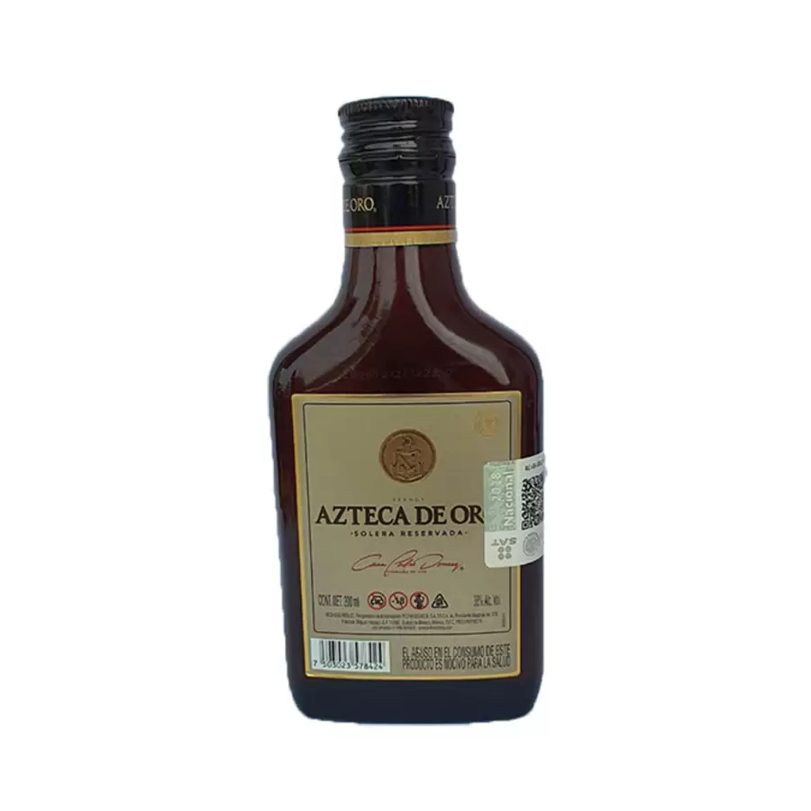 Brandy Azteca De Oro 200 ml. 1 BRANDY AZTECA DE ORO 200 ml.