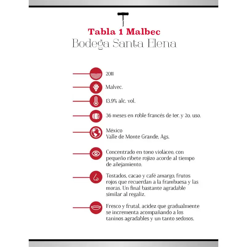 Vino Tinto Tabla 1 Malbec 750 ml. 2 VINO TINTO TABLA 1 MALBEC 750 ml.