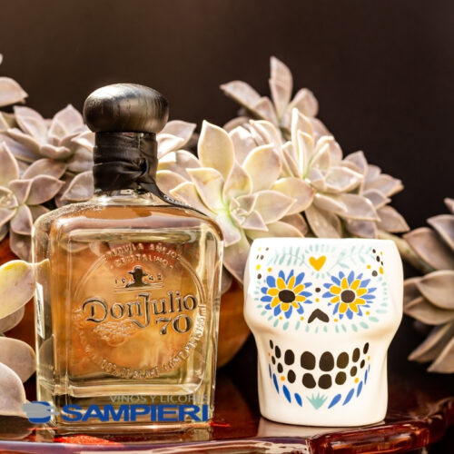 Tequila Don Julio 70 Añejo Cristalino 700 ml. + Vaso Calavera