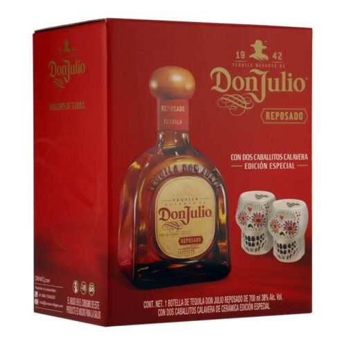 TEQUILA DON JULIO REPOSADO 700 ml. + 2 CABALLITOS