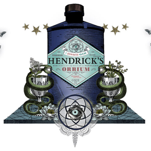 Ginebra Hendricks Orbium 700 ml.