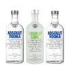 2 VODKA ABSOLUT ORIGINAL AZUL 750 + ABSOLUT LIME 750 ml.