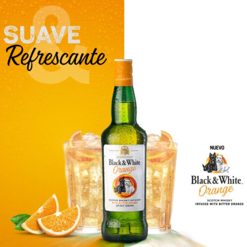 Whisky Black And White Orange 700 ml.