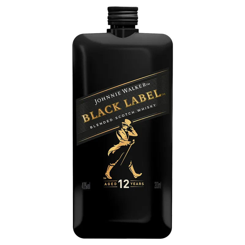 WHISKY JOHNNIE WALKER BLACK LABEL POCKET 200 ml.