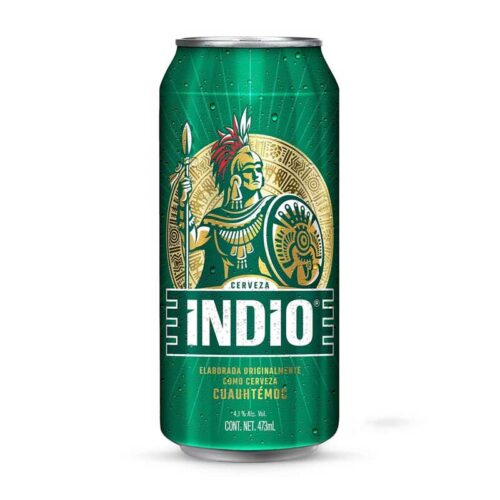 CERVEZA INDIO LATA 473 ml.