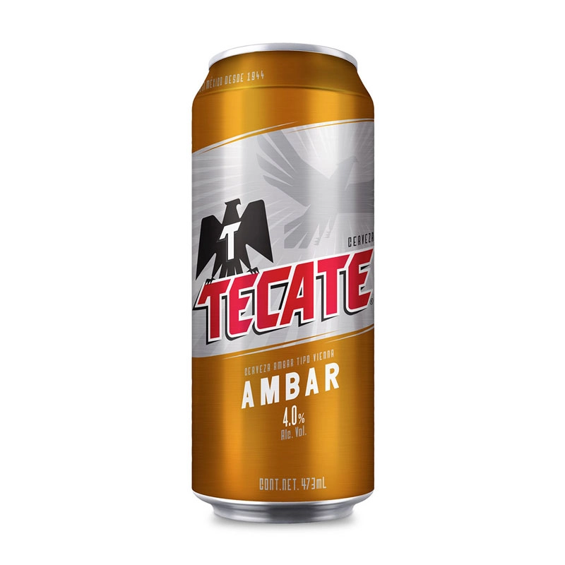 Cerveza Tecate Ambar Lata 473 ml. 1 CERVEZA TECATE AMBAR LATA 473 ml.