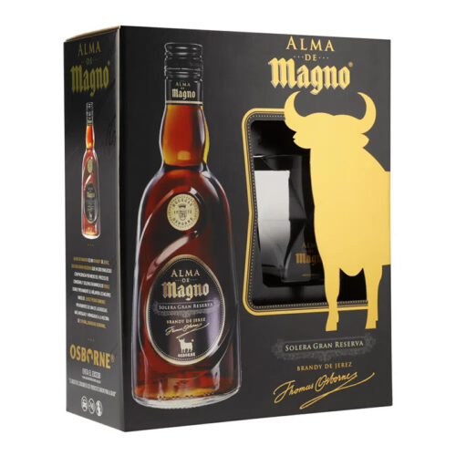 BRANDY ALMA DE MAGNO 700 ml. + VASO