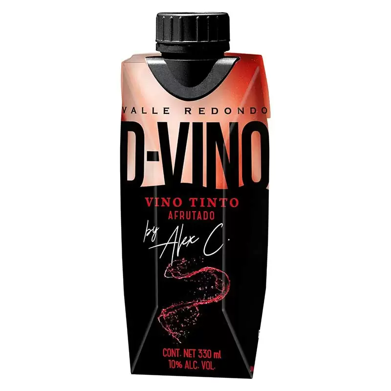 VINO TINTO D-VINO AFRUTADO 330 ml.