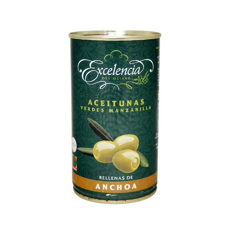 Aceituna Rellena De Anchoas Excelencia 350 gr. 1 ACEITUNA RELLENA DE ANCHOAS EXCELENCIA 350 gr.