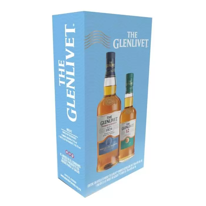 Whisky The Glenlivet Founders 750 ml. + Glenlivet 12 Años 375 ml. 3 WHISKY GLENLIVET FOUNDERS 750 ml. + GLENLIVET 12 AÑOS 375 ml.