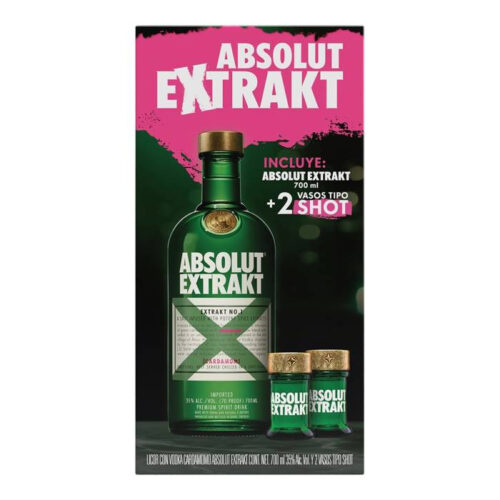 VODKA ABSOLUT EXTRAKT + 2 SHOTS