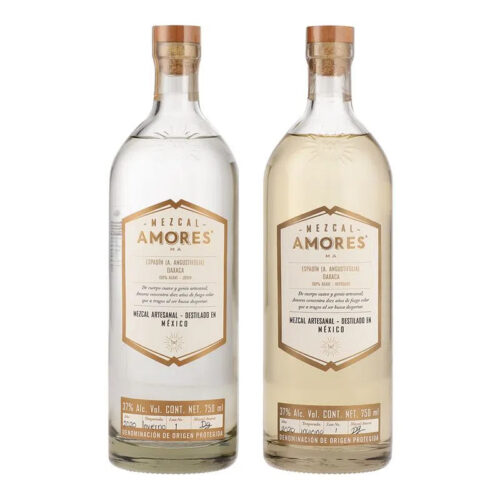 Mezcal Amores Espadin Joven 750 ml. + Reposado 750 ml. 3 MEZCAL AMORES ESPADIN JOVEN 750 ml. + ESPADIN REPOSADO 750 ml.