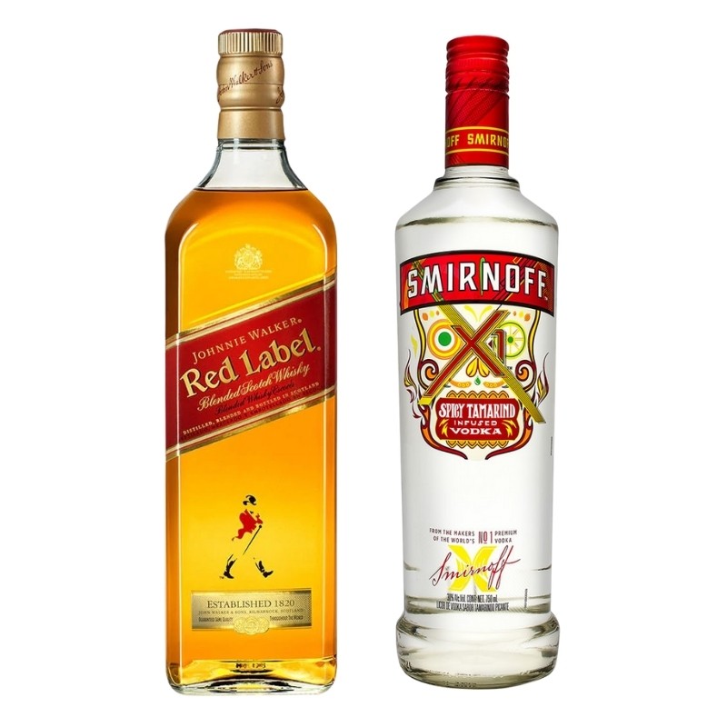 Whisky Johnnie Walker Red Label 700 Ml Vodka Smirnoff X1 Tamarindo 750 Ml Sampieri Vinos Y Licores