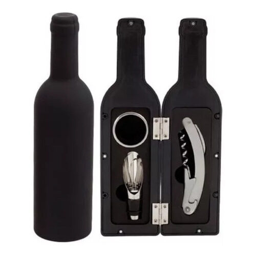 ESTUCHE EN FORMA DE BOTELLA DE SACACORCHOS