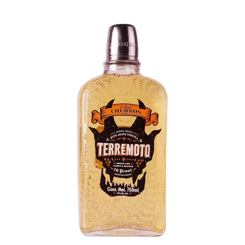 Licor De Tequila Terremoto Sabor Churros 750 ml. 1 LICOR DE TEQUILA TERREMOTO SABOR CHURROS 750 ml.