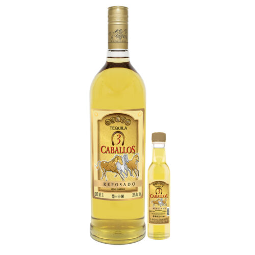 Tequila Tres Caballos Reposado 1000 ml. + 250 ml.