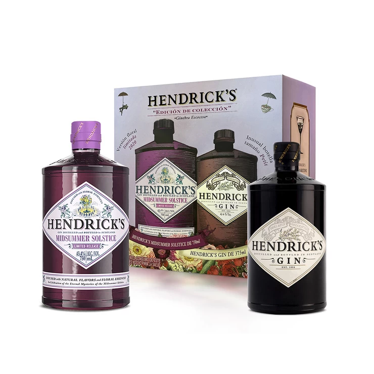 Ginebra Hendricks Midsummer Solstice 750 ml. + Hendricks 375 ml. 2 Ginebra Hendricks Midsummer Solstice 750 ml. + Hendricks 375 ml.