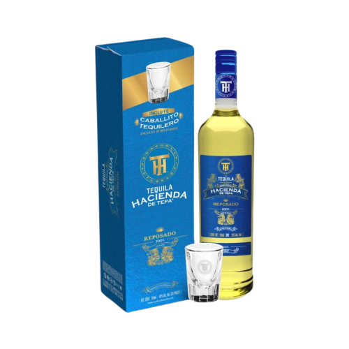 Tequila Hacienda de Tepa Reposado 750 ml. + Vaso Tequilero