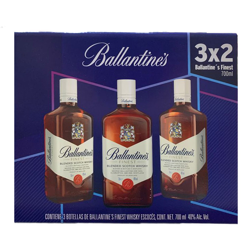 3x2 Whisky Ballantines Finest 700 ml. 1 3x2 Whisky Ballantines Finest 700 ml.