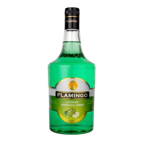 Licor Flamingo De Manzana Verde 1000 ml.