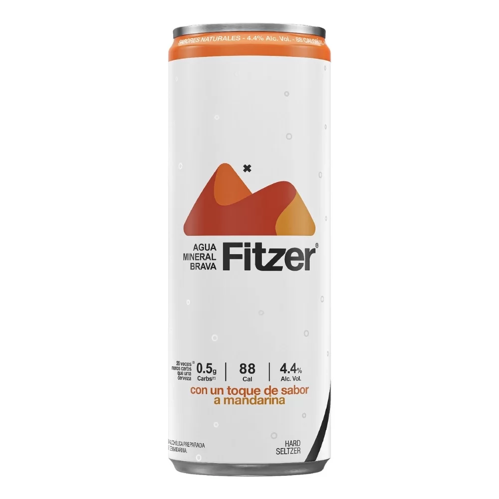 Fitzer Hard Seltzer Mandarina 355 ml. 1 Fitzer Hard Seltzer Mandarina 355 ml.