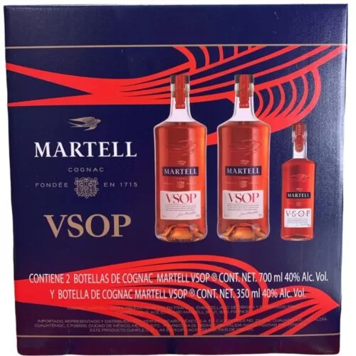 2 Cognac Martell VSOP 700 ml. + Martell VSOP 350 ml.