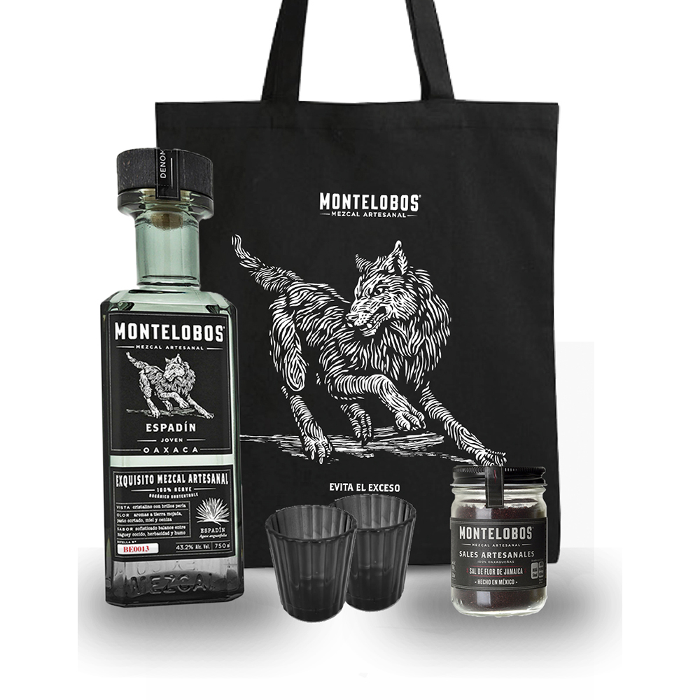 Mezcal Montelobos Espadin 750 ml. + Kit Especial 1 Mezcal Montelobos Espadin 750 ml. + Kit Especial
