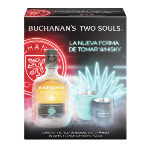 Whisky Buchanans Two Souls 750 ml. + 2 Vasos