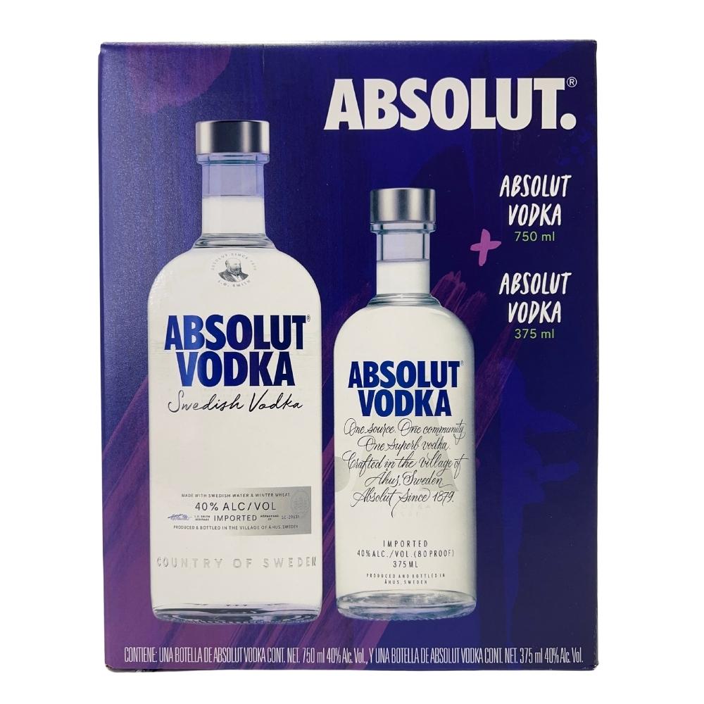 Vodka Absolut Original Azul 750 ml. + 375 ml.
