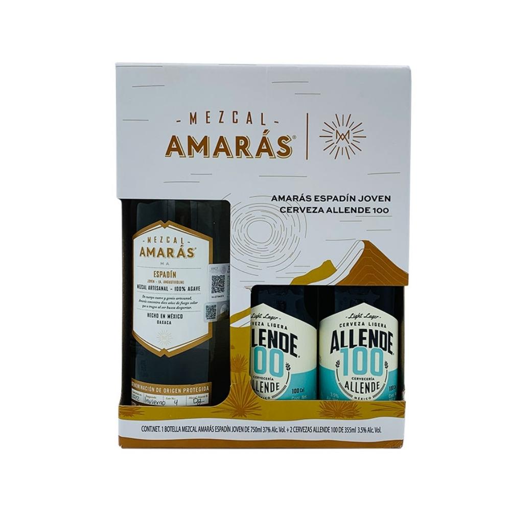 Mezcal Amaras Espadin Joven 750 ml. + 2 Cervezas Allende 1 Mezcal Amarás Espadin Joven 750 ml. + 2 Cervezas Allende