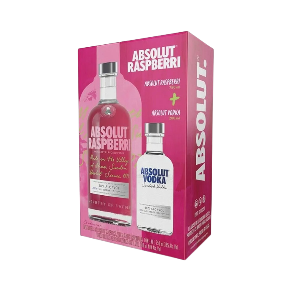 Vodka Absolut Raspberri 750 ml. + Absolut 200 ml. 1 Vodka Absolut Raspberri 750 ml. + Absolut 200 ml.