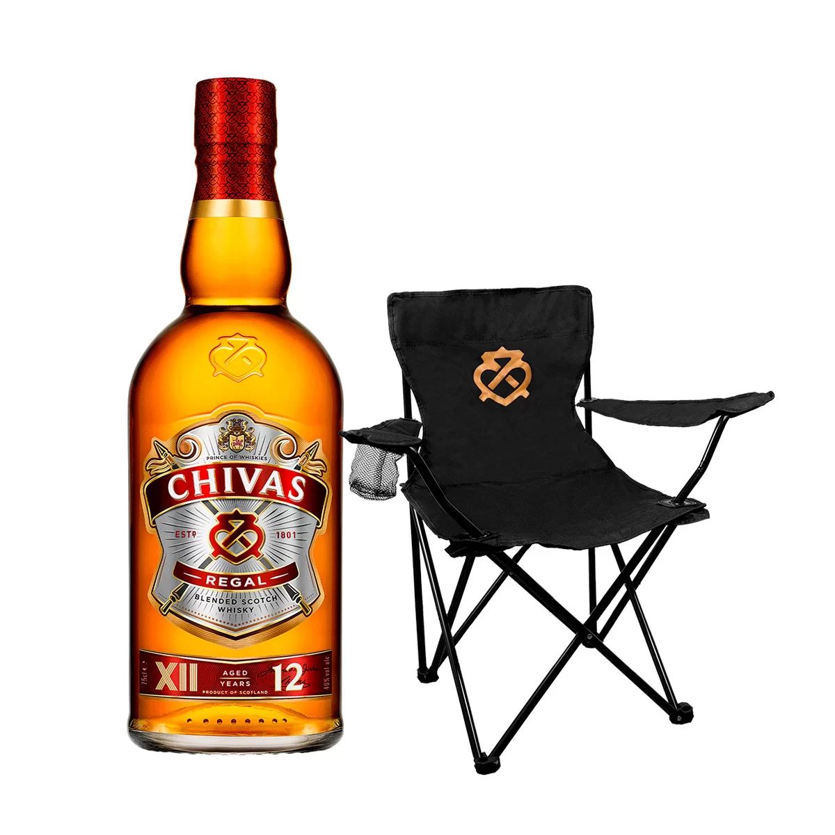 Whisky Chivas Regal 12 Años 750 ml. + Silla 1 Whisky Chivas Regal 12 Años 750 ml. + Silla