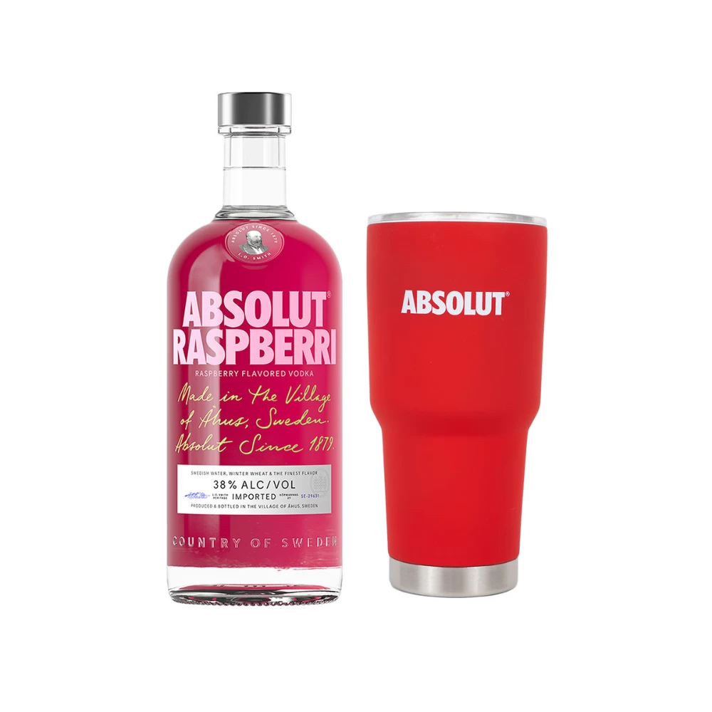 Vodka Absolut Raspberri 750 ml. + Yeti 1 Vodka Absolut Raspberri 750 ml. + Yeti