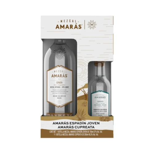 Mezcal Amarás Espadin Joven 750 ml. + Amarás Cupreata 200 ml.