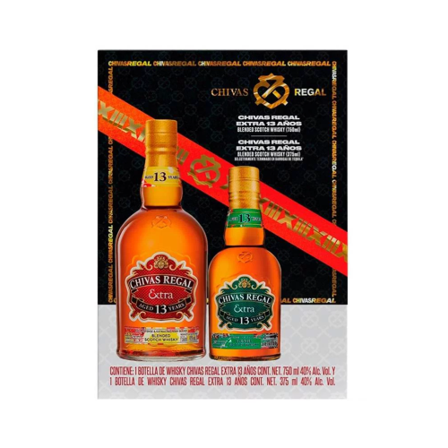 Whisky Chivas Regal Extra 13 Años Sherry 750 ml. + Chivas Regal Extra 13 Años Tequila 375 ml.