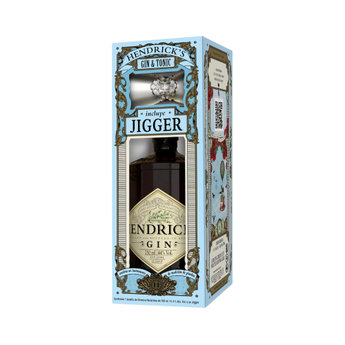 Ginebra Hendricks 750 ml. + Jigger