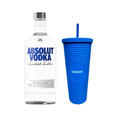 Vodka Absolut Original Azul 750 ml. + Vaso