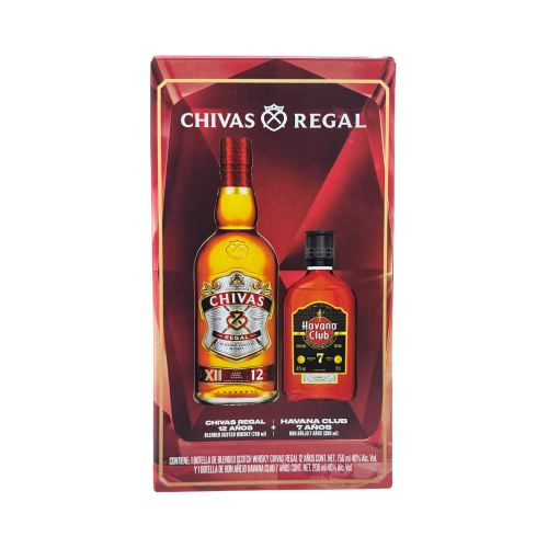 Whisky Chivas Regal 12 Años 750 ml. + Ron Havana Club Añejo 7 Años 200 ml.