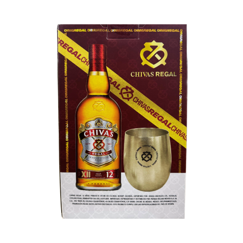 Whisky Chivas Regal 12 Años 750 ml. + Vaso