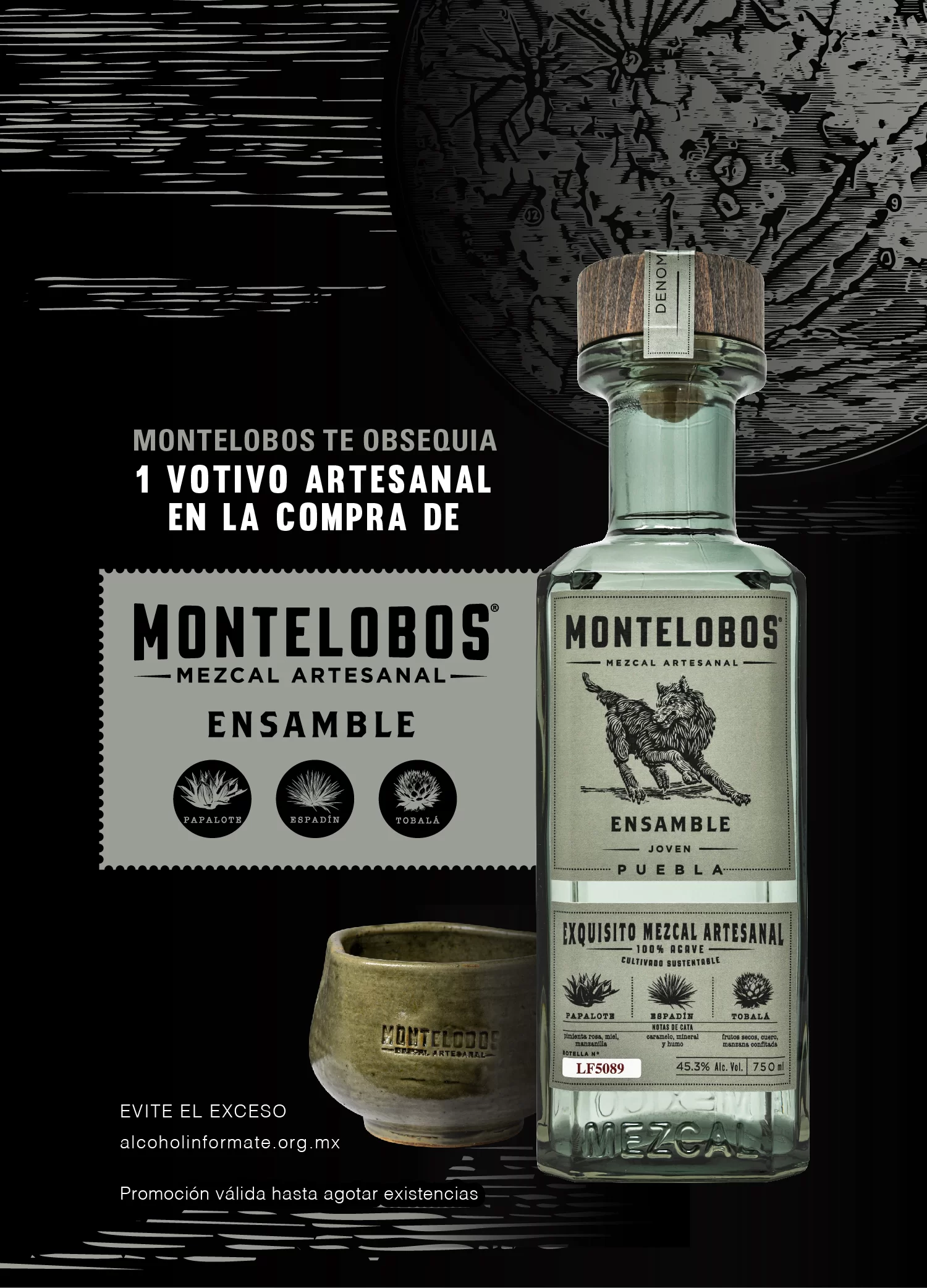 Sampieri Vinos y Licores Mezcal Montelobos Ensamble Regalo