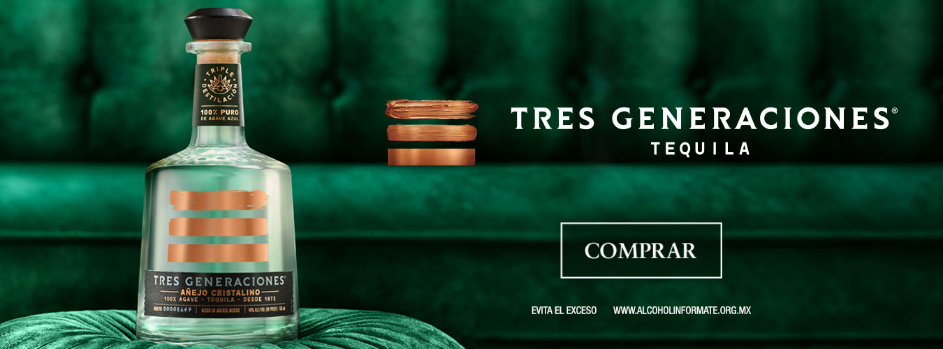 Sampieri Vinos y Licores Tequila Tres Generaciones Añejo Cristalino 750 ml.