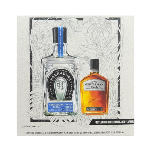 Tequila Herradura Plata 700 ml. + Whiskey Gentleman Jack 375 ml.